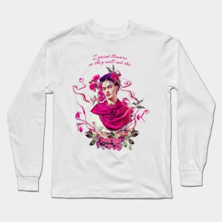 FRIDA KAHLO Mexican Feminist portrait T-Shirt Long Sleeve T-Shirt